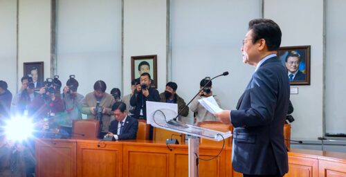 Lee Jae-myung makes no mention of North Korea as he launches presidential bid